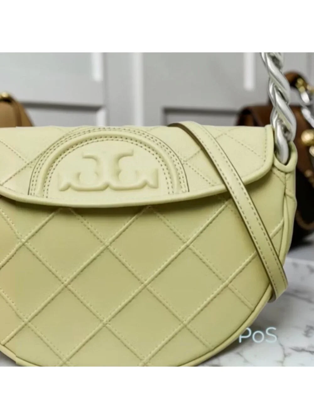Stunning!!  RareTory Burch Olive Fleming Crescent Shoulder Bag- NWT